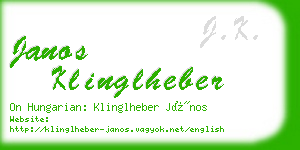 janos klinglheber business card